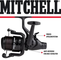 Mulinetă Mitchell MX1 FS 5500 cu baitrunner pentru spinning și crap - Construcție ușoară din aluminiu - Mulinetă ideală pentru începători la pescuitul crapului, știucii, șalăului și păstrăvului 3