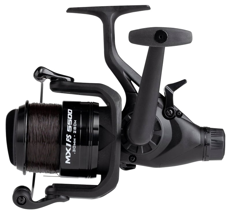 Mulinetă Mitchell MX1 FS 5500 cu baitrunner pentru spinning și crap - Construcție ușoară din aluminiu - Mulinetă ideală pentru începători la pescuitul crapului, știucii, șalăului și păstrăvului