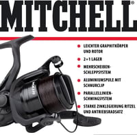 Mulinetă de spinning Mitchell MX1 FS 6500 - Mulinetă de pescuit din aluminiu cu sistem Free Spool pentru crap și păstrăv, cu sistem de oscilație paralelă 4