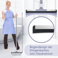 Mitclear 120 cm-es padlótisztító mop hosszú nyéllel, gumiseprű nedves-száraz tisztításhoz 2