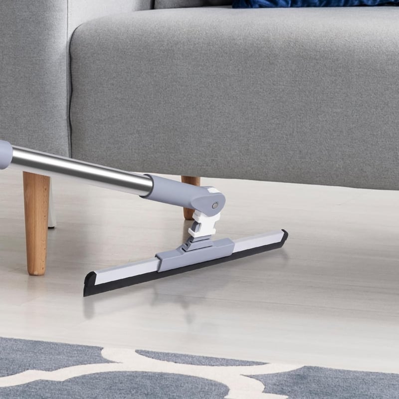 Mitclear 120 cm-es padlótisztító mop hosszú nyéllel, gumiseprű nedves-száraz tisztításhoz