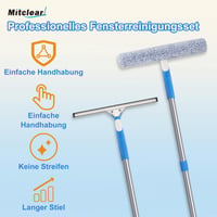 Set de Curățare a Geamurilor Mitclear cu Mâner Lung de 300 cm pentru Ferestre Înalte și Mașină 2