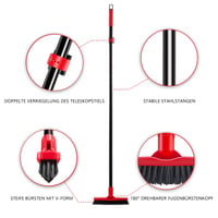 Perie pentru rosturi Mitclear în formă de V cu mâner lung (132 cm), perie de curățat rosturile pardoselii pentru gresie, baie, bucătărie, duș, roșu 4