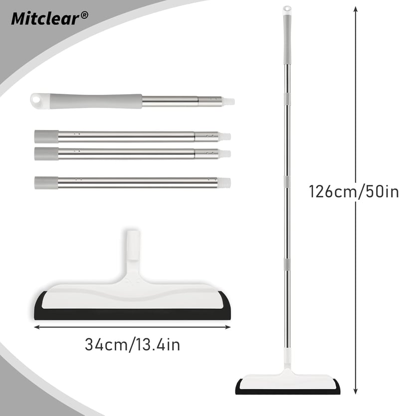 Mitclear Vízlehúzó Gumikefe Állítható Nyéllel 126cm Fürdőszoba Konyha