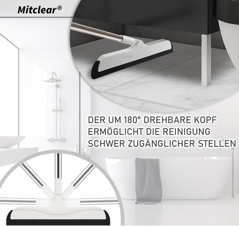 Mitclear Vízlehúzó Gumikefe Állítható Nyéllel 126cm Fürdőszoba Konyha