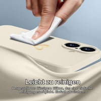 Mitetabo iPhone 16 Szilikon Tok Lányoknak - Arany Szerelem Mintás, Vékony, Ütésálló, Karcolásmentes Védőtok iPhone 16 6,1 Hüvelyk Bézs 2