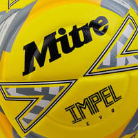 Futbalová lopta Mitre Impel Evo – Tréningová lopta s technológiou Hyperseam, fluoreskujúca žltá/čierna/sivá, veľkosť 5 4