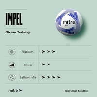 Mitre Impel futball labda - 5, Ball pump not included, White/Black22, impel 9