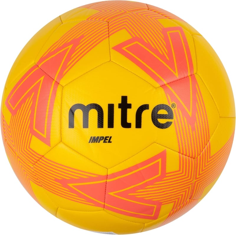 Minge de fotbal Mitre Impel L30P - Galben/Portocaliu, mărimea 5 - Minge de fotbal durabilă și stabilă dimensional