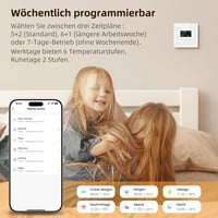 MIUCDA Smart WLAN Termosztát Elektromos Padlófűtéshez Alexa Google Home 5