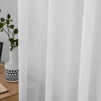 MIULEE 2 darabos voile függöny szett 140x245 cm fehér síncsatornás 2