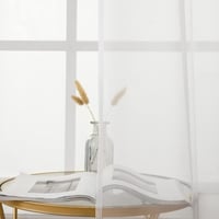 MIULEE 2 darabos voile függöny szett 140x245 cm fehér síncsatornás 4