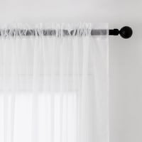 MIULEE 2 darabos voile függöny szett 140x245 cm fehér síncsatornás 3