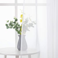 MIULEE 2 darabos voile függöny szett, átlátszó fényáteresztő függöny, füles dekorációs függöny hálóhoz és nappalihoz 2