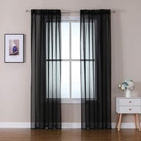 MIULEE 2 darabos voile függöny szett, átlátszó fényáteresztő függöny, füles dekorációs függöny hálóhoz és nappalihoz 1
