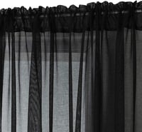 MIULEE 2 darabos voile függöny szett, átlátszó fényáteresztő függöny, füles dekorációs függöny hálóhoz és nappalihoz 6