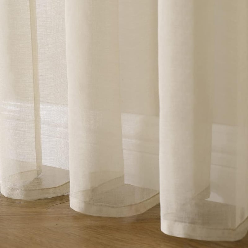 MIULEE 2 darabos voile függöny szett, átlátszó fényáteresztő függöny hálóhoz