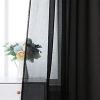 MIULEE 2 darabos voile függöny szett, átlátszó fényáteresztő függöny, füles dekorációs függöny hálóhoz és nappalihoz 4