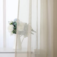 MIULEE 2 darabos voile függöny szett, átlátszó fényáteresztő függöny hálóhoz 2