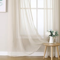 MIULEE 2 darabos voile függöny szett, átlátszó fényáteresztő függöny hálóhoz 3