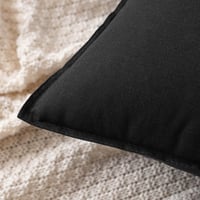MIULEE 2 db Pamut-Linen Párnahuzat 30x50 cm Fekete Dekoratív Kanapé Hálószoba 2