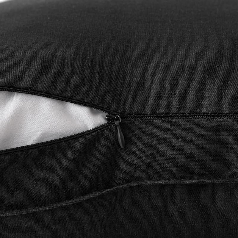 MIULEE 2 db Pamut-Linen Párnahuzat 30x50 cm Fekete Dekoratív Kanapé Hálószoba