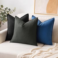 MIULEE 2 db Pamut-Linen Párnahuzat 30x50 cm Fekete Dekoratív Kanapé Hálószoba 5