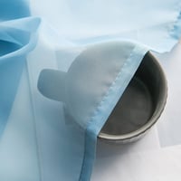MIULEE Áttetsző Voile Függöny Szett, Szürke-Kék, 2 db, 245x140 cm, Puha Poliészter, Karnistartóval, Nappali és Hálószoba Dekoráció 8