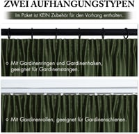 MIULEE Bársony Függöny Sötétítő 140x245cm Olajzöld Hőszigeteló Lakberendezés 3