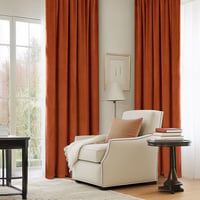 MIULEE Bársony Függöny Sötétítő 140x300cm Narancsvörös Hőszigeteló Lakberendezés - H300 x B140 cm (2er Pack), Orange-red 7