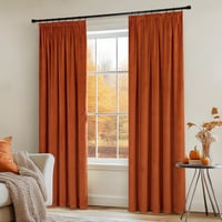 MIULEE Bársony Függöny Sötétítő 140x300cm Narancsvörös Hőszigeteló Lakberendezés - H300 x B140 cm (2er Pack), Orange-red 2