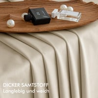 MIULEE Bársony Sötétítő Függöny kráuselband, 2 db, 140x260 cm - bézs 6