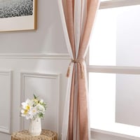 MIULEE fehér-barna csíkos voile függöny szemmekkel 215 cm 5