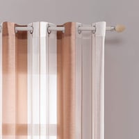 MIULEE fehér-barna csíkos voile függöny szemmekkel 215 cm 4