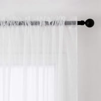 MIULEE Set de perdele voile albe - 2 bucăți perdele transparente, diafane pentru decorarea camerei de zi și a dormitorului, 175x140 cm, design dantelat, Mo 1