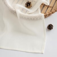 MIULEE Zavjese s efektom lana, traka za nabiranje 140x145 cm, boja slonovače, set od 2 komada 6