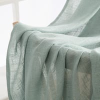 MIULEE Függöny Szövetölyukkal Kék 280x140cm Lenvászon Hatású Félig Átlátszó 2db 5