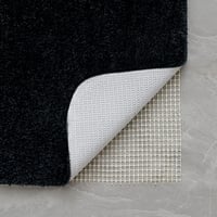 MIULEE Fürdőszobai Szőnyeg 45x120cm Csúszásmentes Mosható Fekete 3
