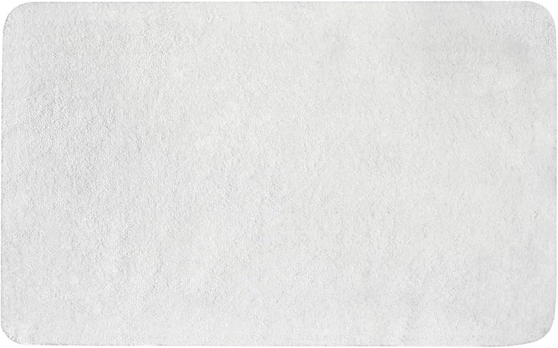 MIULEE Fürdőszobai Szőnyeg 60x90cm Fehér Csúszásmentes Nedvszívó Fürdőmatt