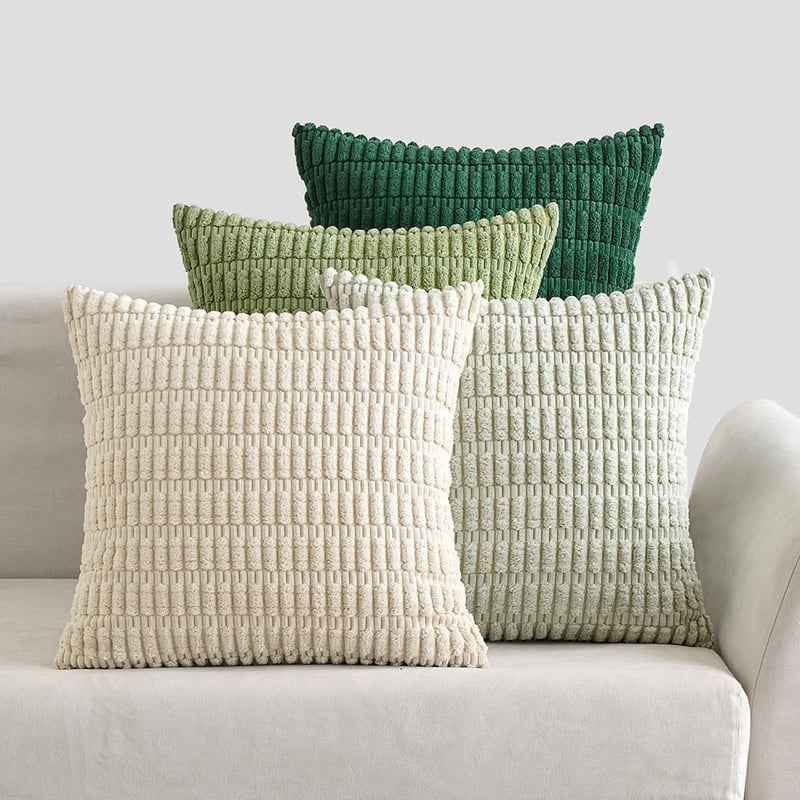 MIULEE Karácsonyi Párnahuzat Szett 4 db 40x40 cm Kordbársony Dekoratív Nappali Hálószoba