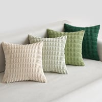MIULEE Karácsonyi Párnahuzat Szett 4 db 40x40 cm Kordbársony Dekoratív Nappali Hálószoba 5