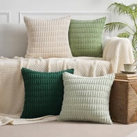 MIULEE Karácsonyi Párnahuzat Szett 4 db 40x40 cm Kordbársony Dekoratív Nappali Hálószoba 3