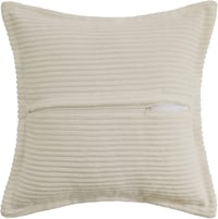 MIULEE Kordbársony Párnahuzat 45x45 cm Krém Csíkos Dekoratív Párnabetét 2 db 3