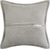 MIULEE Kordbársony Párnahuzat 45x45 cm Világosszürke Csíkos 2 db 3