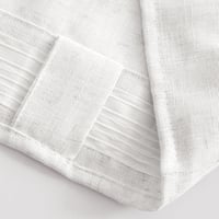 MIULEE Linen Függöny Fehér 200x245cm Átlátszó Szövet Nappali Hálószoba 2db 3
