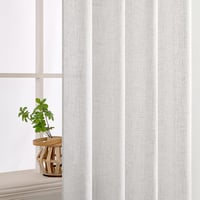 MIULEE Linen Függöny Fehér 200x245cm Átlátszó Szövet Nappali Hálószoba 2db 4