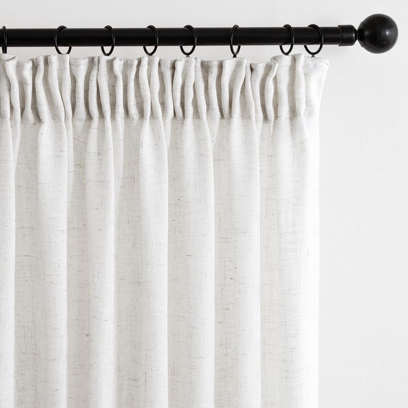 MIULEE Linen Függöny Fehér 200x245cm Átlátszó Szövet Nappali Hálószoba 2db
