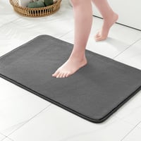 MIULEE Memóriahabos Fürdőszobai Szőnyeg, Csúszásmentes Fekete Mikroszálas Fürdőszobai Lábtörlő, Puha Plüss Beltéri Szőnyeg, 70x120 cm 1