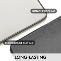 MIULEE Memóriahabos Fürdőszobai Szőnyeg, Csúszásmentes Fekete Mikroszálas Fürdőszobai Lábtörlő, Puha Plüss Beltéri Szőnyeg, 70x120 cm 5