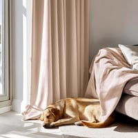 MIULEE Rose Beige Bársony Függöny Karikás 140x245 cm, Sötétítő 2 db 6